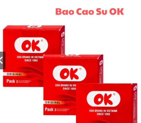 Bao Cao Su OK Original - Hàng Việt Nam Chất Lượng Cao Hộp 3 Cái